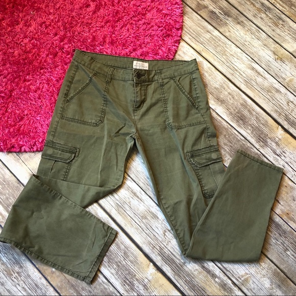 green skinny pants womens